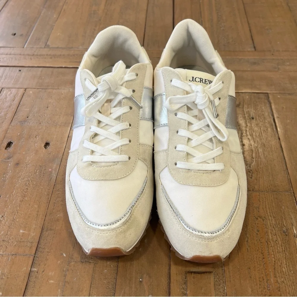 J. Crew - sneaker trainers metallic colorblock Metallic Silver - Size 9